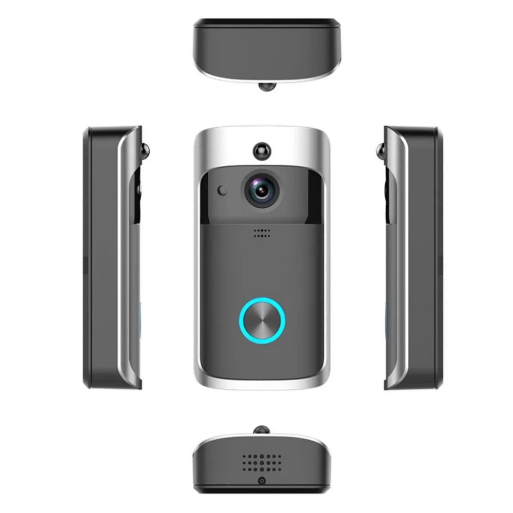 M5 Night Vision WIFI Smart Video Doorbell Wireless Portable Home Door Bell Cordless Phone Intercom Parts | Безопасность и защита