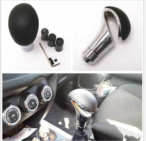 Ручка переключения передач из натуральной кожи для автомобиля рычаг BMW Honda Toyota Ford