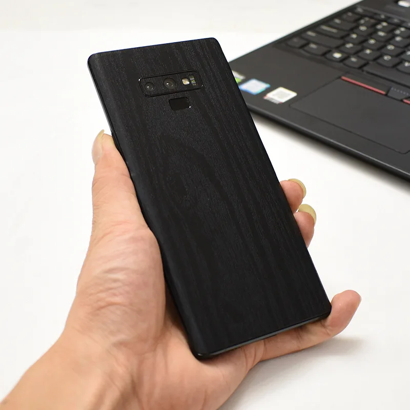 Черная деревянная задняя пленка для samsung Galaxy Note 9 декоративная Защитная