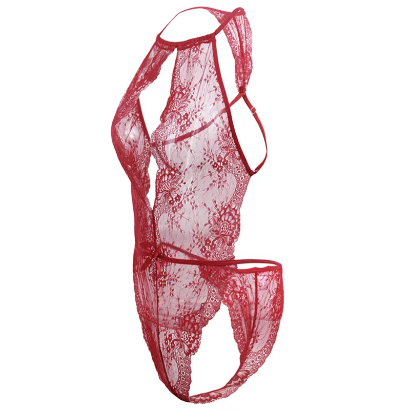 Женский сексуальное женское белье плюс Размеры Кружева Искушение Babydoll черный