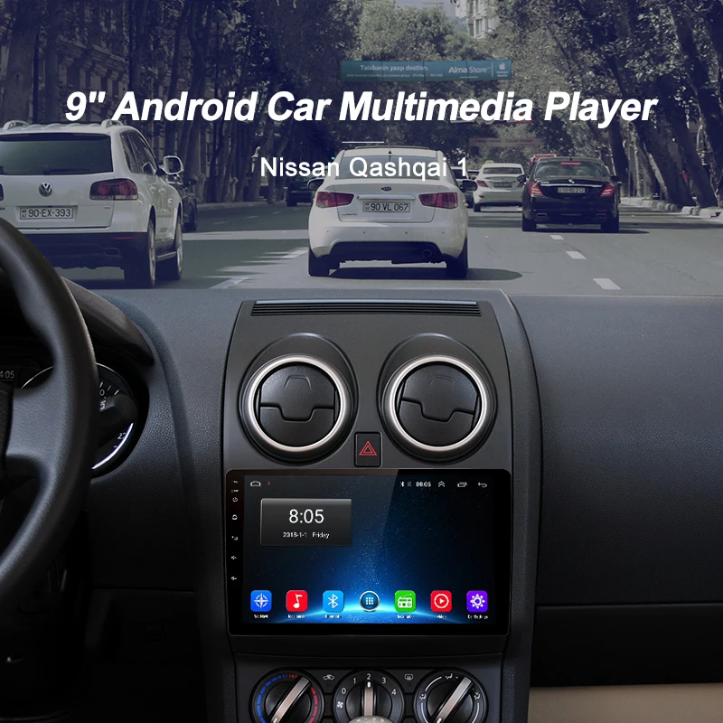 Junsun 2 Din мультимедийный видео плеер Android 8 1 gps навигация радио для Nissan Qashqai 2006 2013 no din