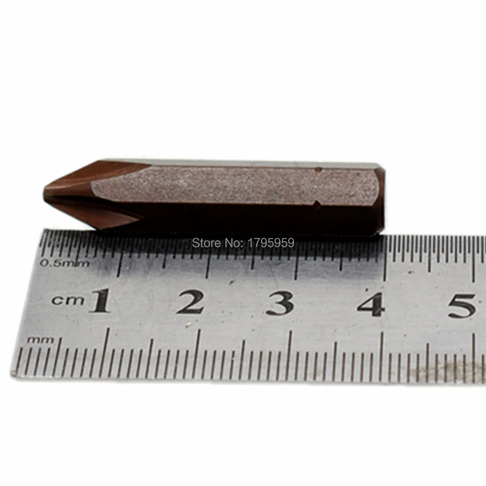 Ударная головка 10 шт. в комплекте PH2 магнитная отвертка Philips bits хромированная