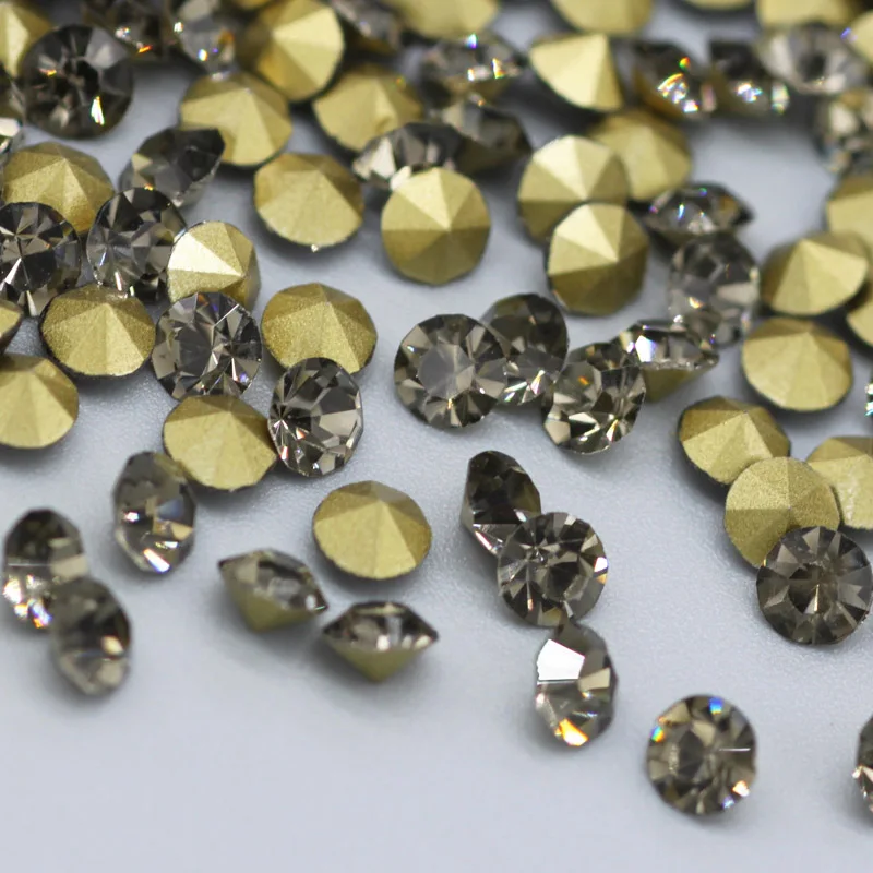 

Transparent Gray Rhinestone AB Adhesive Craft Tip Circular Loose Rhinestone Clothing/Bag/Nail Accessories Mixed Size Rhinestones