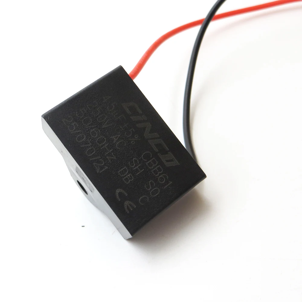 Электрический конденсатор двигателя CBB61 4 5 мкФ 250 220 V 2 провода скоростной
