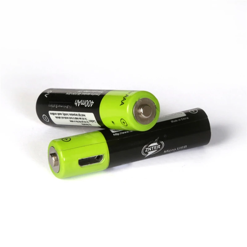4 шт. литиевые аккумуляторы ZNTER 400 мАч типа AAA портативные 1 5 В с usb-зарядкой для