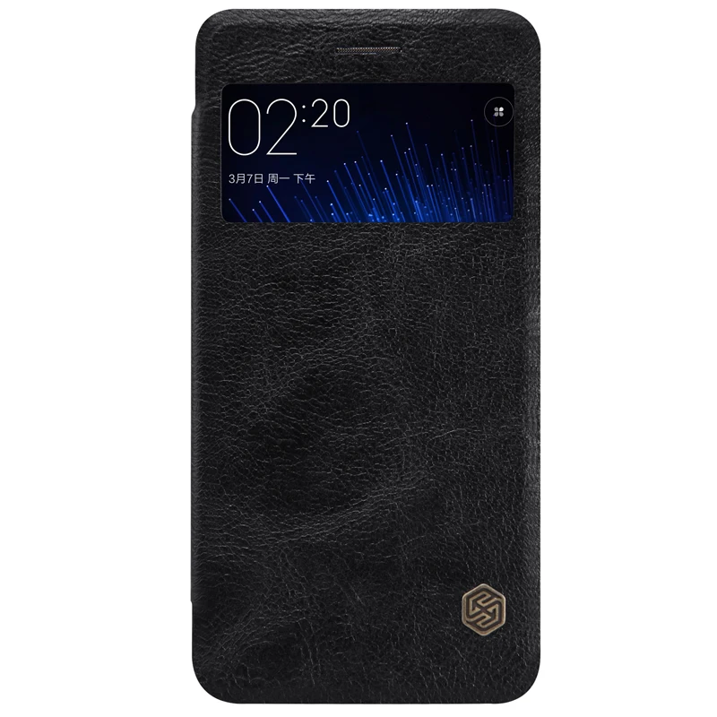 Для Xiaomi M5 Nillkin Black Цвет Qin Series кожаный чехол для защиты флип с Упаковка|case for xiaomi|leather