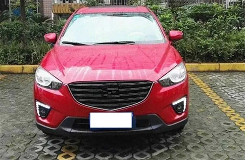 CSGJMY светодиодный автомобиля DRL Габаритные огни туман отверстие лампы с сигнальные лампы для Mazda CX-5 cx5 cx 5 2012 2013