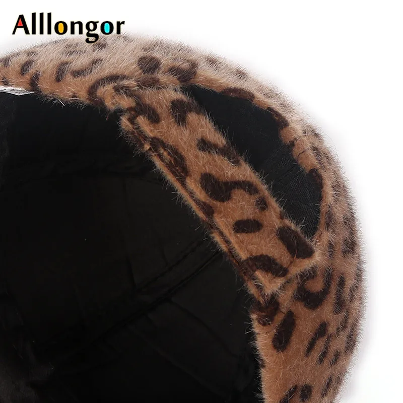 New Arrival Winter Baseball Cap Women Leopard print Wool Parent-child Caps child Snapback kids hat hip hop
