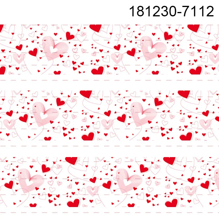 New 50 yards Valentine's Day ribbon colorful heart printed grosgrain 7103-7112 | Дом и сад