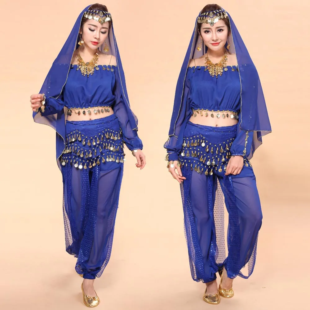 Женский костюм для танца живота из 2 предметов индийских ювелирных изделий