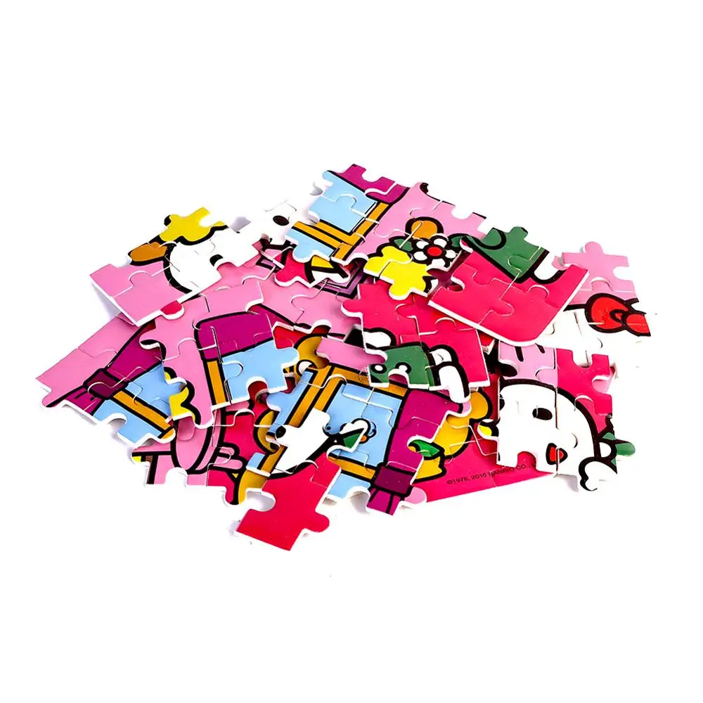 Пазлы Hello Kitty 100 шт. блестящая головоломка для детей Обучающие Развивающие пазлы