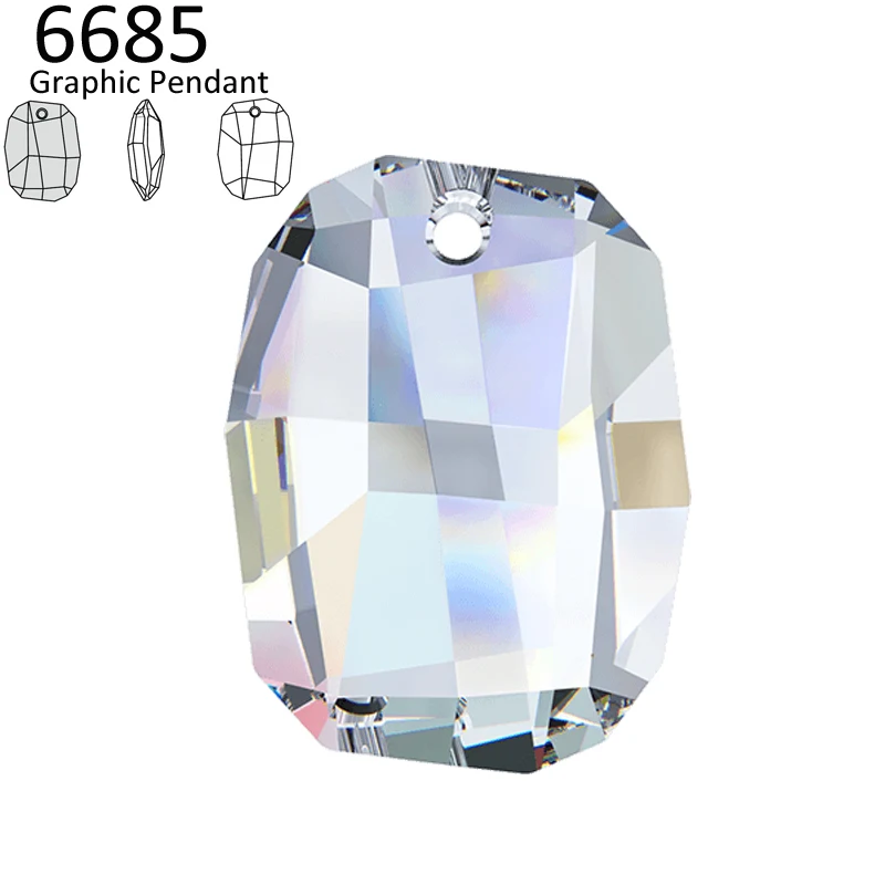 

(1 piece) 100% Original crystal from Swarovski 6685 Graphic pendant made in Austria loose rhinestone for DIY jewelry making