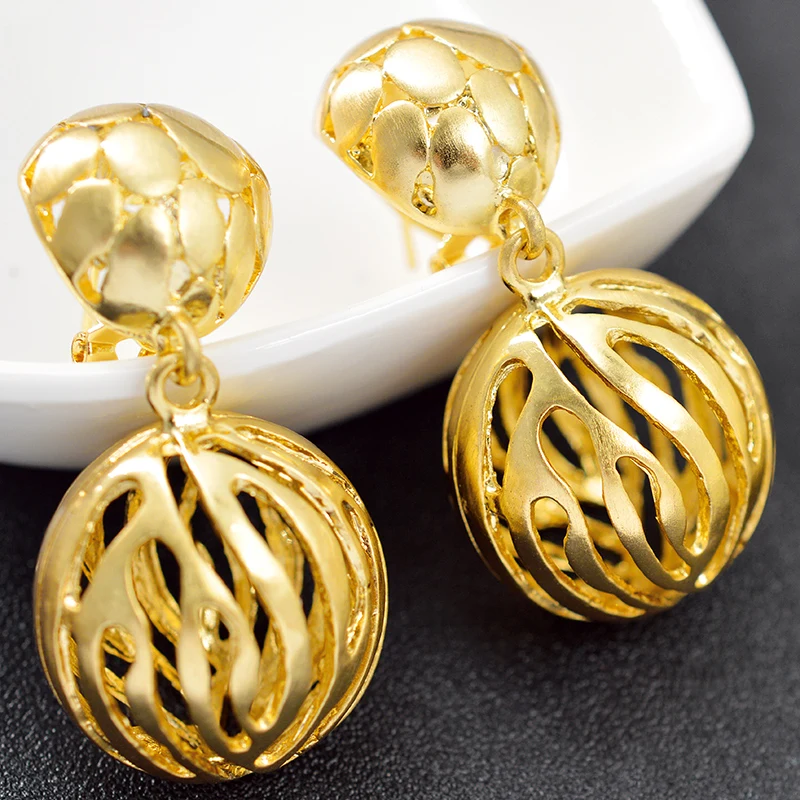 Серьги гвоздики Sunny Jewelry в виде шара романтичный набор украшений для свадьбы