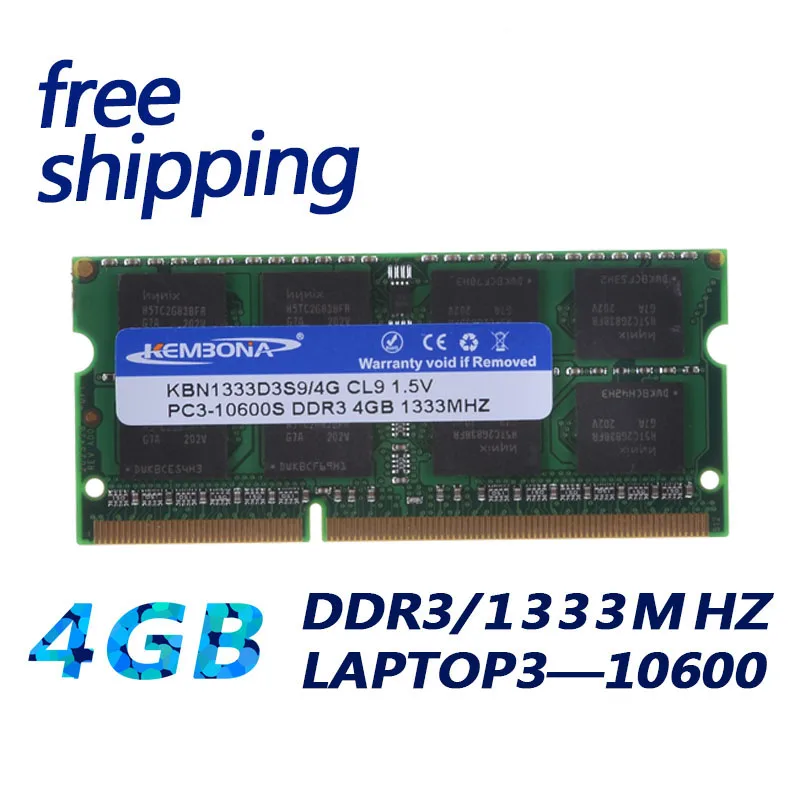 KEMBONA 2017 лучшая покупка оперативной памяти sodimm ноутбук ddr3 1333 МГц 4 Гб все хорошо