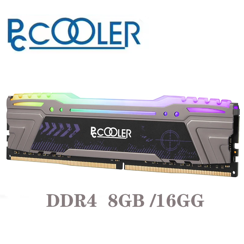 Pccooler 8GB 16gb PC Память RAM Memoria модуль компьютерный Настольный DDR4 PC4 8g 16g 2666Mhz 3000mHZ 3200Mhz DIMM