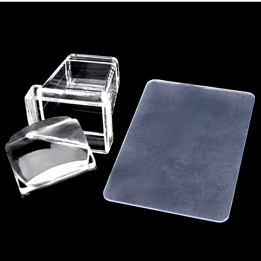 

Высокое качество Новые прозрачные силиконовые головки для ногтей Stamper скребковый Маникюр Инструменты для штамповки