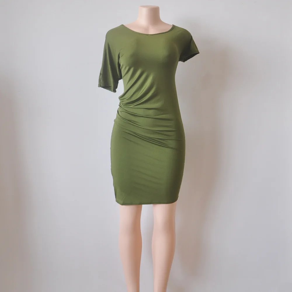 2018 летнее платье с коротким рукавом облегающее летучая мышь женские платья для