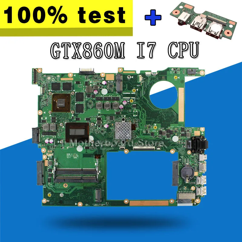 Отправка платы + G771JM материнская плата GTX860M i7 процессор для For Asus G771J ноутбука