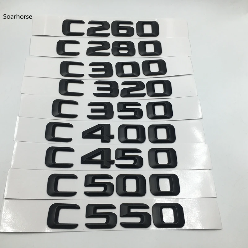 Soarhorse для Mercedes Benz C Class C36 C55 C63 C160 C180 C200 C220 C230 C250 черная Задняя эмблема с