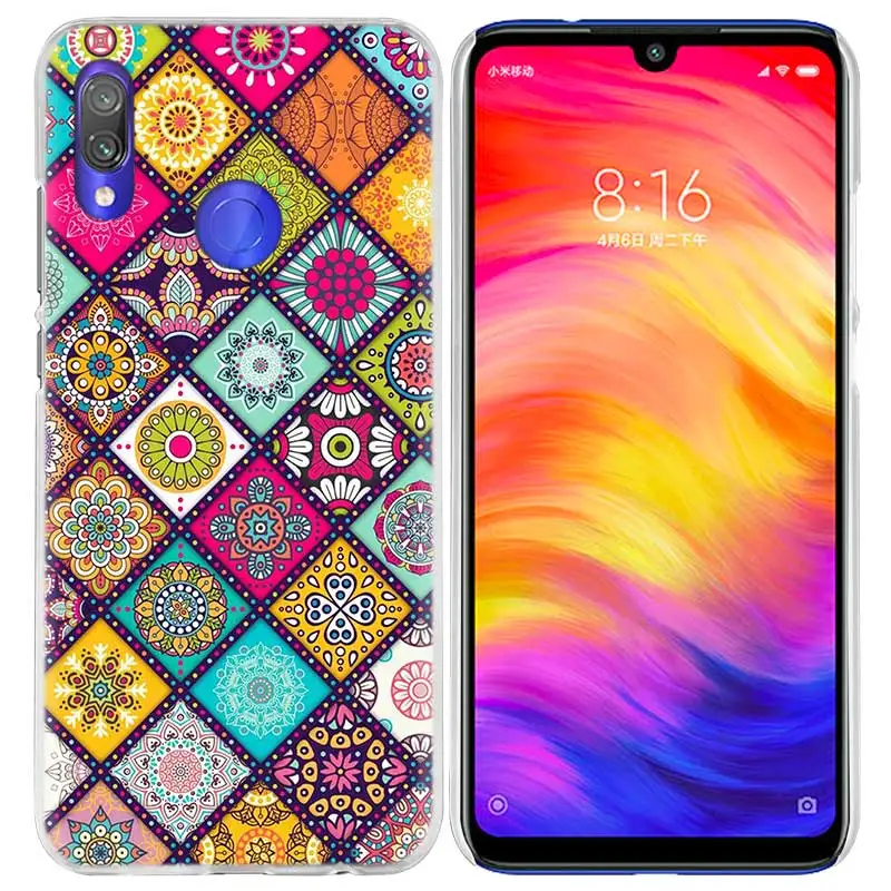 07 Жесткий чехол для телефона с мандалой цветком и решеткой для Xiao mi Red mi Go Note 7 6 6A Pro S2 5 5A 4X mi A1 A2 9 mi x 3 5G 8 lite Play F1 - Цвет: 07