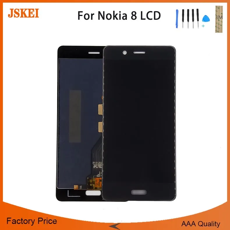 Для NOKIA 8 ЖК-дисплей + кодирующий преобразователь сенсорного экрана в сборе