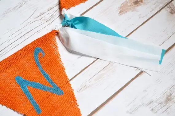 Pastel blue tassel Baby first birthday party decoration kids high chair banner orange burlap 1st garland one 1 flag | Дом и сад