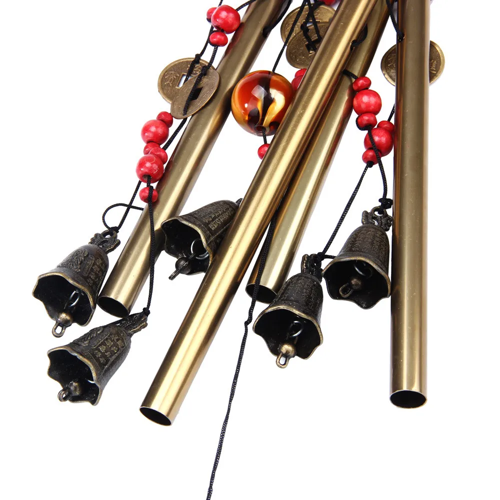 Открытый Античная удивительная Грация глубокий резонансный 4 трубки Windchime