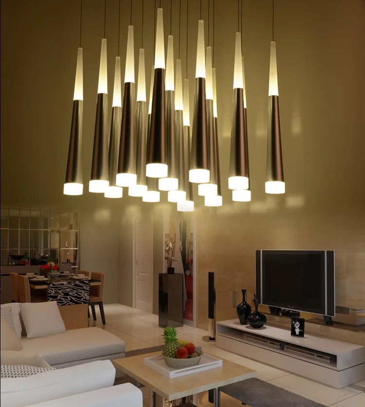 

Meteor shower cone art LED chandelier home & commercial decoration ceiling light AC110-240V