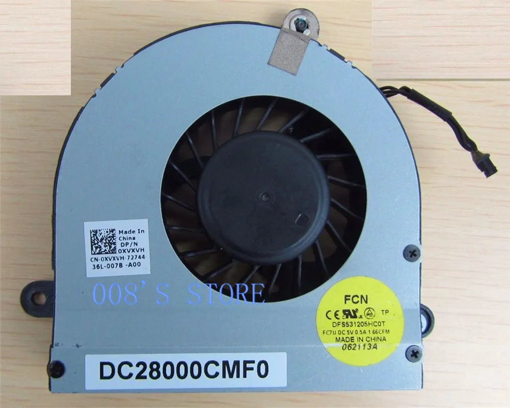 Вентилятор охлаждения для DELL ALIENWARE M17X R3 R4 R5 0XVXVH DC28000CMF0/DC2800099F0 0Y34KC 0GVHX3 DFS531205HC01 FC7U