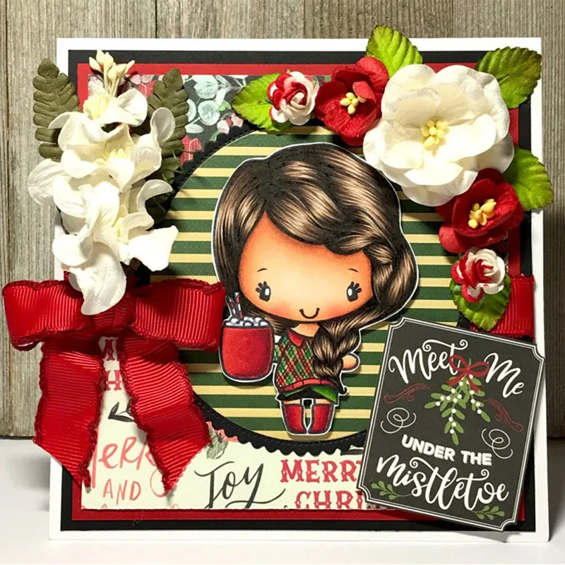 Объятия поцелуев девушки Прозрачный штамп чистые марки для DIY Скрапбукинг