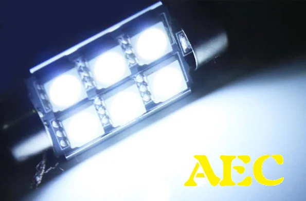 Бесплатная доставка C5W гирлянда 6SMD 5050 LED 3 чипа 31 мм 36 39 6 SMD 6LED купол лампы для