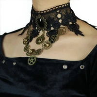 devil fashion new black punk women necklace gothic rose wedding jewelry women false collar statement