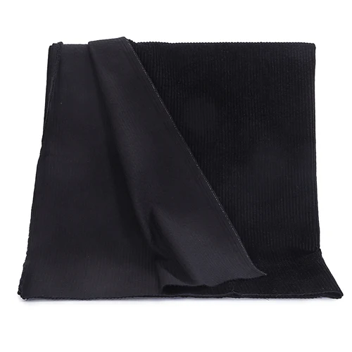 black 145x50 см простая хлопковая Вельветовая полностью хлопковая ткань DIY Детская одежда Одежда для украшения дома 4400 г/м - Цвет: black