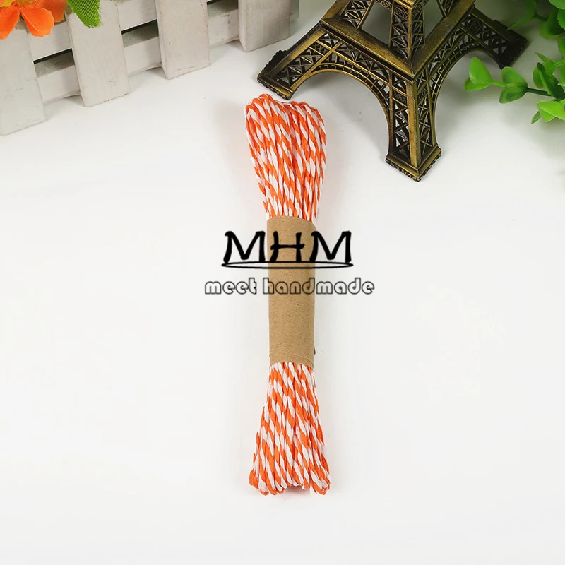 Плетеный шнур из натурального джутового шпагата 2 мм 12 рулонов в упаковке для