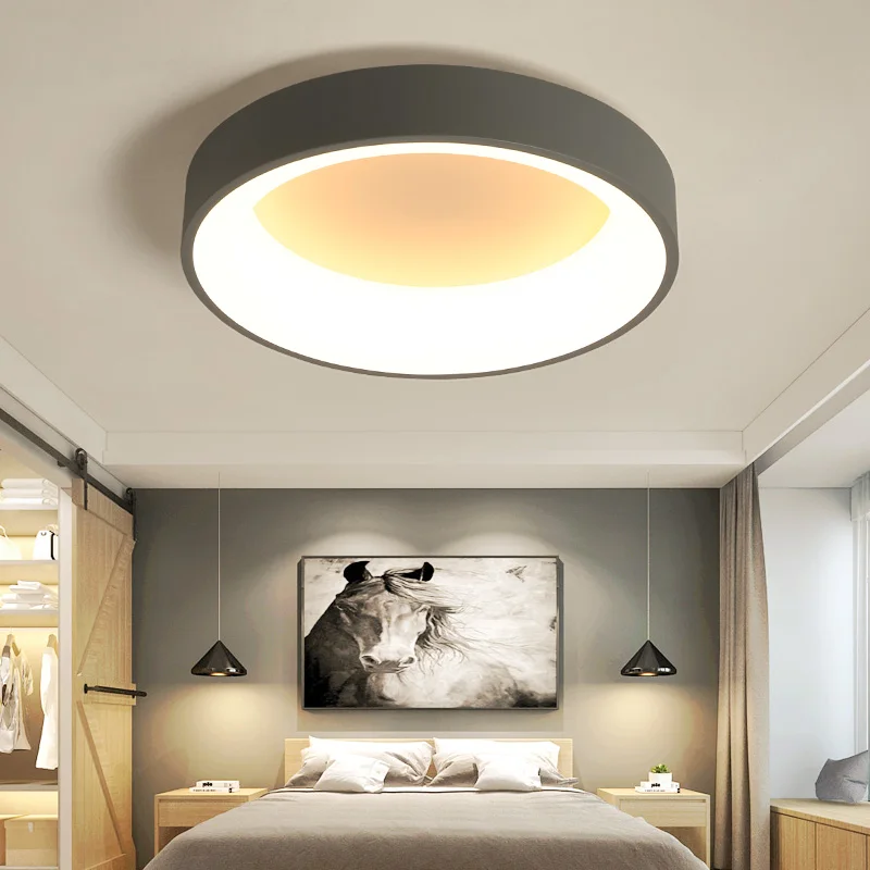 

Hot sale white/Gray Minimalism Modern LED ceiling lights for living room bed room lamparas de techo Ceiling Lamp light fixtures