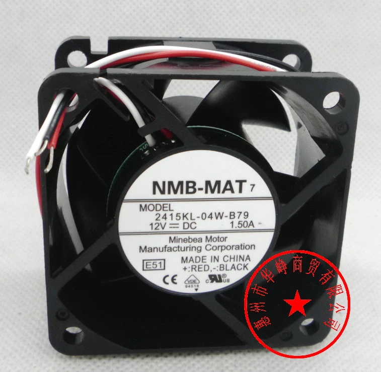 6038 2415KL-04W-B79 12В 1.5A 3-проводной серверный охлаждающий вентилятор 60*60*38 мм