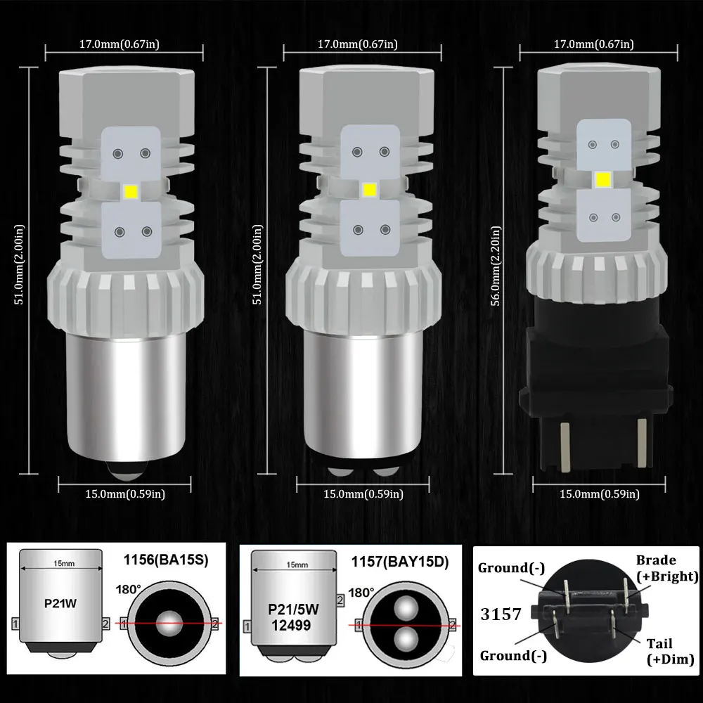 BMT Canbus W21/5W W21W P21W светодиоды led светодиодные лед лампы для авто 1156 1157 BA15S LED BAY15D T20 7440