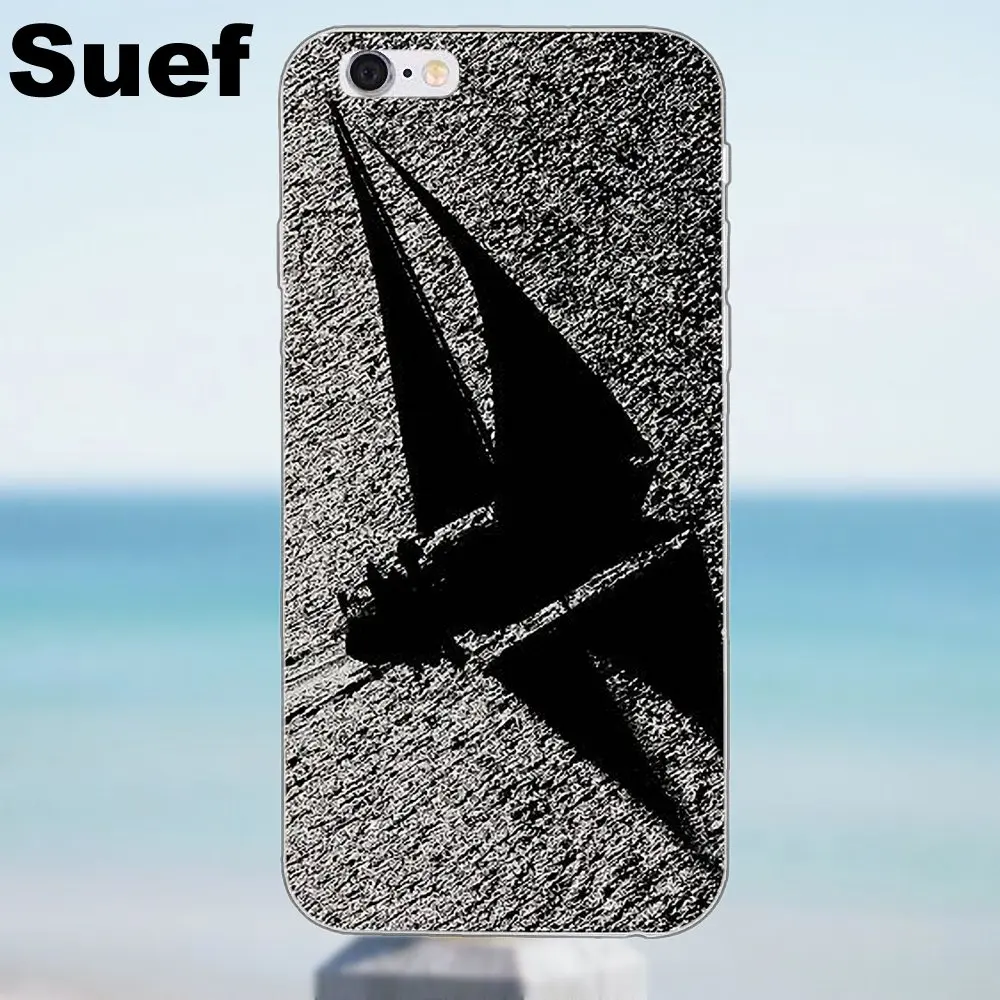 Suef для iPhone X 4 4S 5 5S 5C SE 6 6S 7 8 Plus Samsung Galaxy A3 A5 J1 J3 J5 J7 2016 2017 TPU чехлы телефонов Moon Sailing