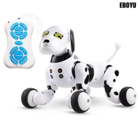 eboyu 9007a updated 2 4g wireless rc dog remote control smart dog electronic pet educational intelligent rc robot dog toy gift