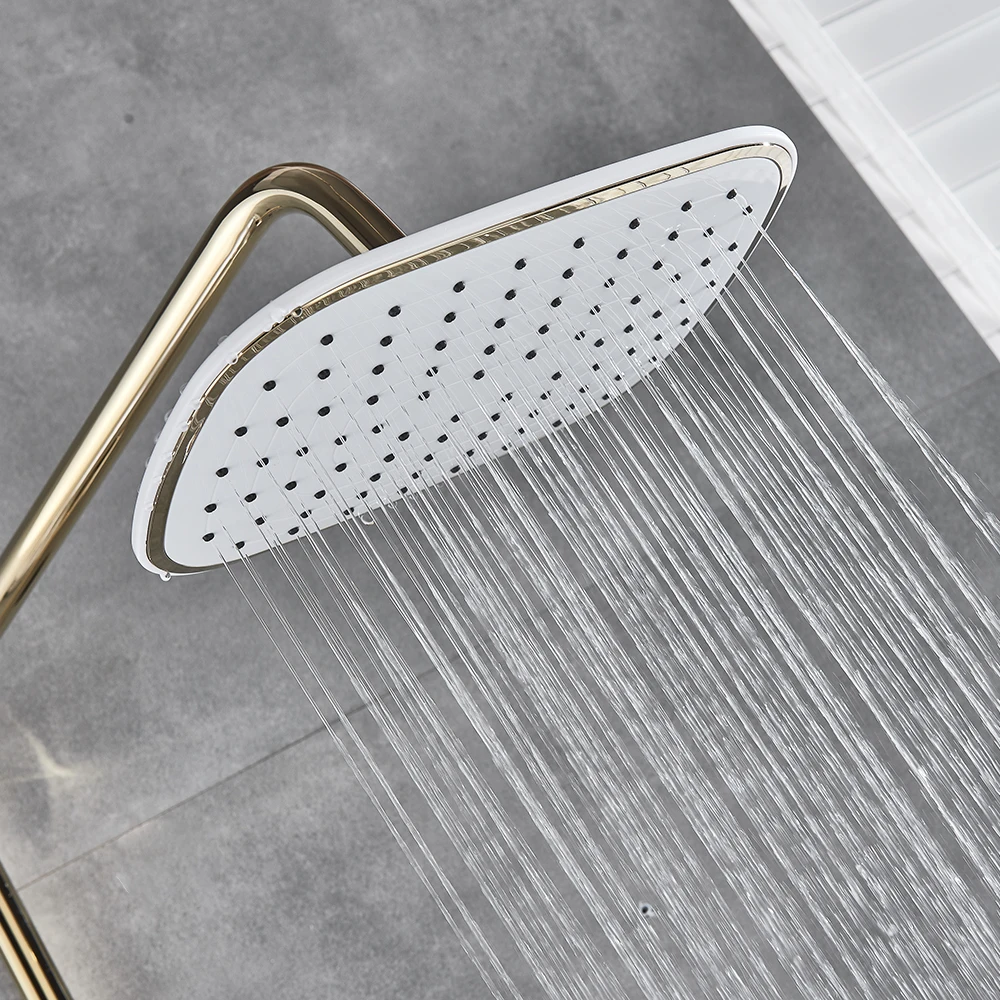 Uthyner 9 &quotRain Shower Faucet Bathroom Set Wall Mounted Mixer With Hand Sprayer 3-Model Switch Hot &amp Cold Water | Обустройство