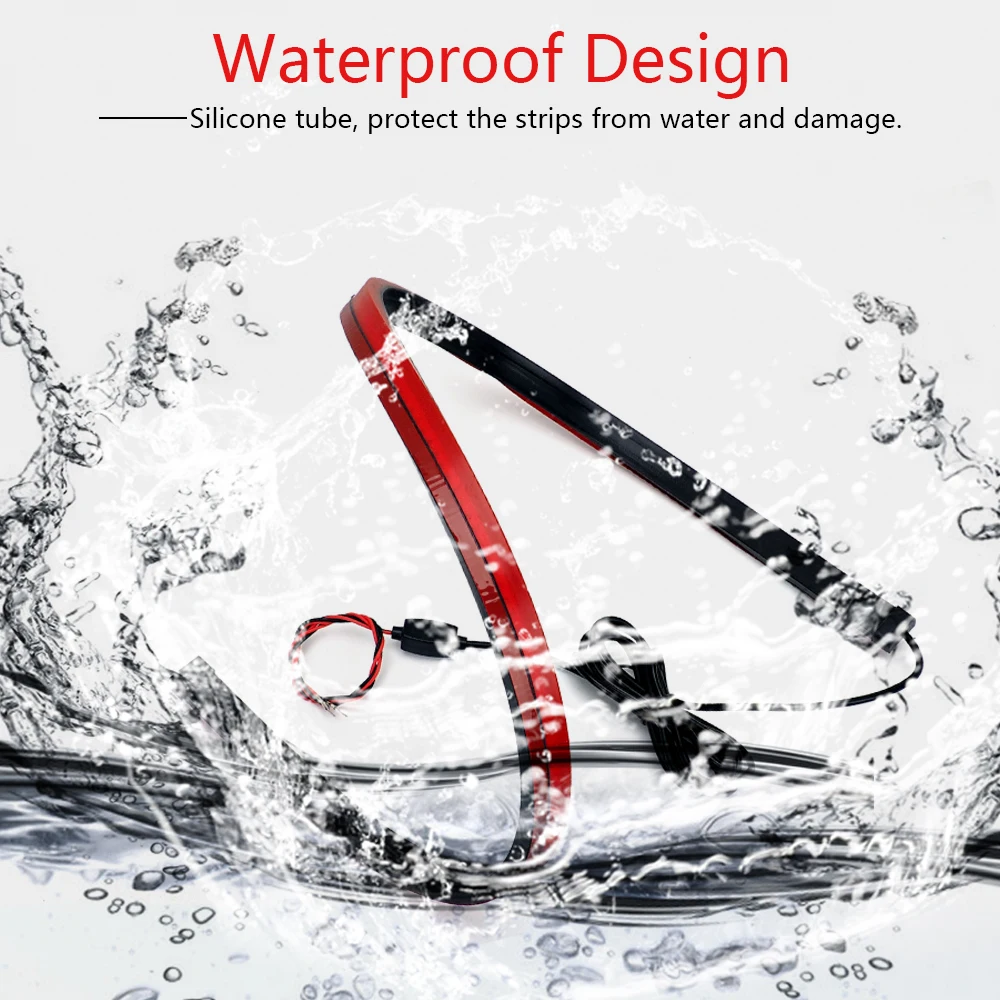 Красный супер яркий автомобиль светодиодные полосы водонепроницаемый задний