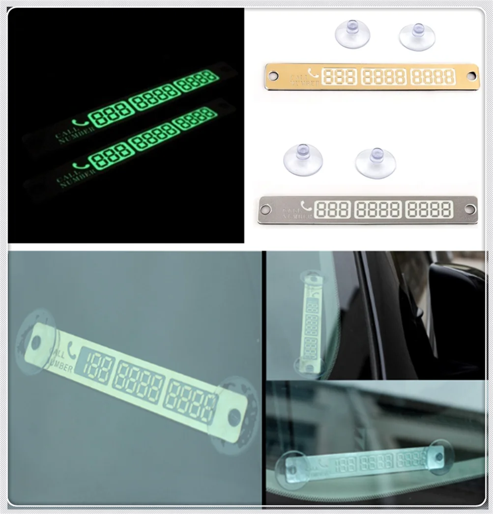 Car light temporary parking sign night phone number luminous for Kia Soul Forte5 Cadenza Telluride Pro Venga |