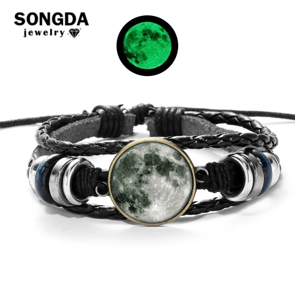 SONGDA световой серый луна украшения & Браслеты с кристаллами светится в темноте