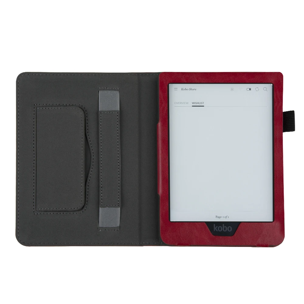 Брендовый чехол gligle smart crazy horse из искусственной кожи для Kobo Clara HD (2018) защитный |