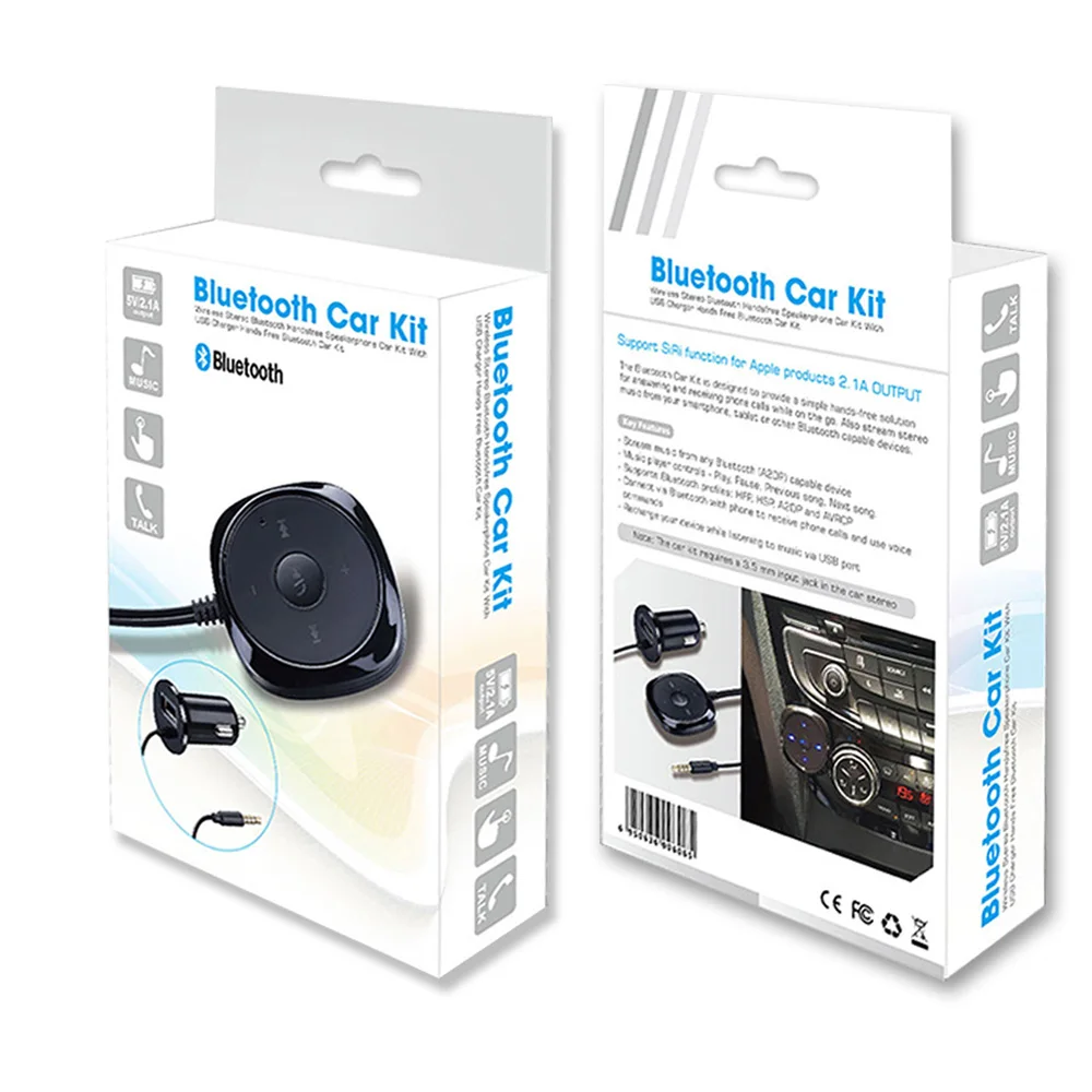 Автомобильный Bluetooth 3 5 мм AUX автомобильный комплект свободные руки аудио