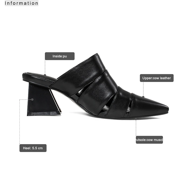 Женские шлепанцы ISNOM летние повседневные туфли из натуральной кожи на толстом