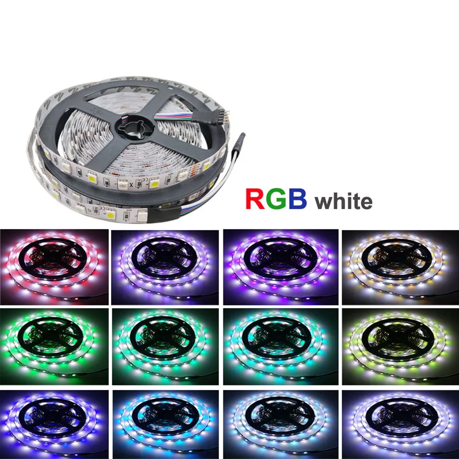 BEKCMTH 5 м 10 м 15 м WiFi светодиодный светильник RGB водонепроницаемый SMD 5050 RGBW/RGBWW Светодиодная лента DC 12 В+ пульт дистанционного управления+ адаптер EU