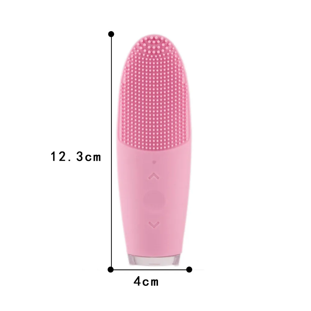 Вибрация Электрический очищающее средство с вибрациями, устройство для очистки пор силиконовый чистящий массажер-щетка для лица спа-уход за кожей массаж
