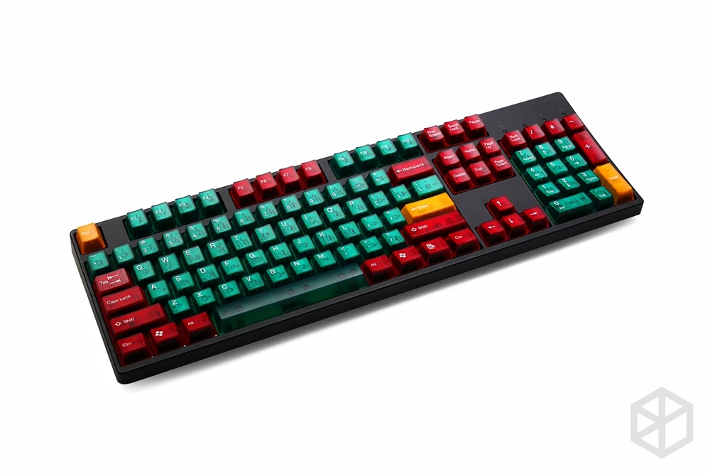 Taihao cubic abs двойной выстрел keycaps для игр механическая клавиатура цвет зеленый