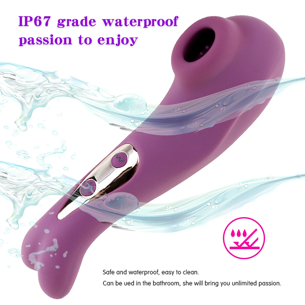 Клиторальный вибратор для сосков 10 всасывающих узоров язык перезаряжаемый